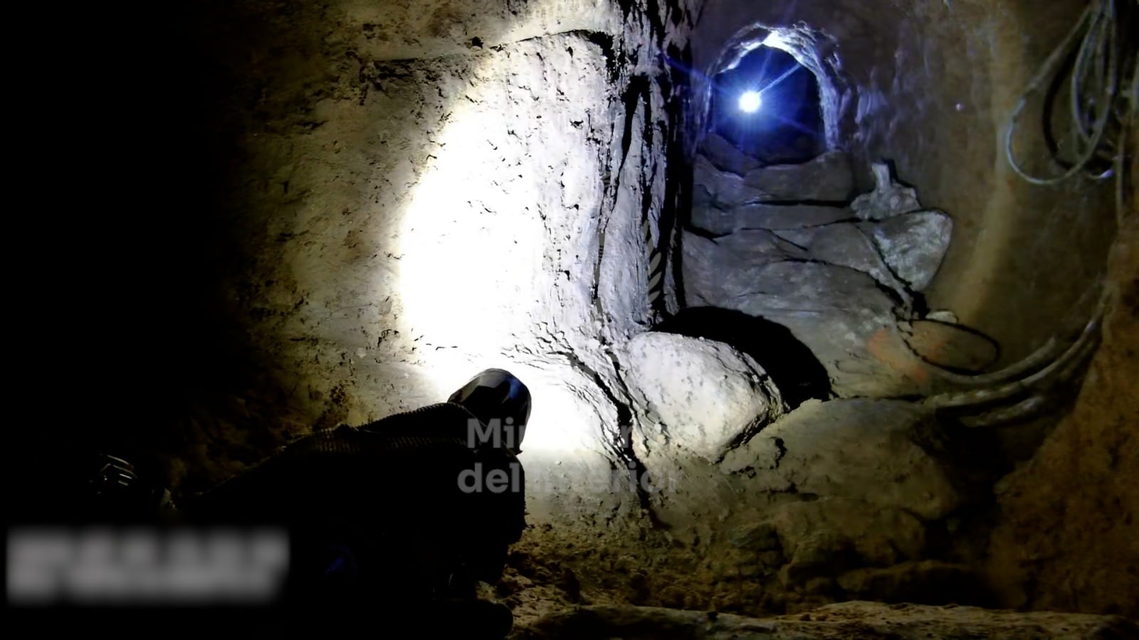 Así era el túnel por el que los ladrones pretendían pasar para robar un banco en Uruguay (Ministerio del Interior)