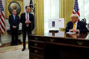 Will Scharf participó en la aprobación del proyecto del nuevo salón de eventos de la Casa Blanca, una obra de 400 millones de dólares que enfrenta una disputa judicial. (REUTERS/Leah Millis)