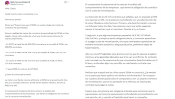 Mafe Carracal aseguró que las