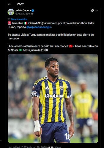 El delantero antioqueño tendría planes