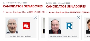 Rafael López Aliaga y Alfonso López Chau también postularon a la Cámara de Senadores además de a la presidencia. (Foto: Composición - Infobae/Renato Silva)