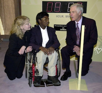 Mia Farrow, su hijo Thaddeus