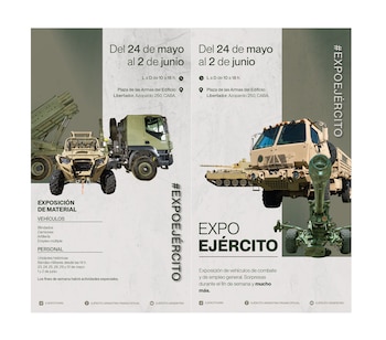 Los afiches promocionales de ExpoEjército