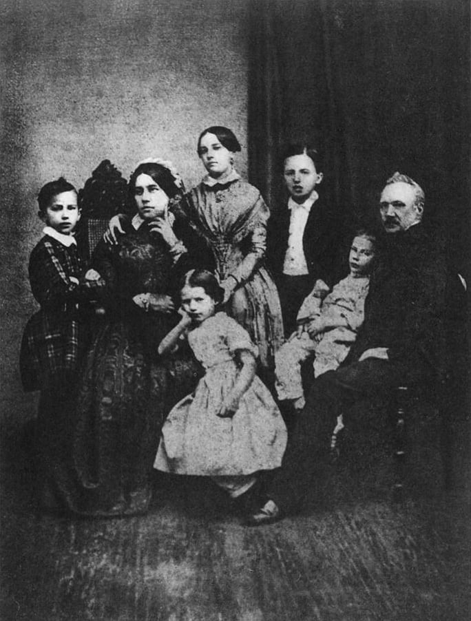 La familia Chaikovski en 1848