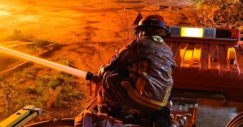 Despliegue de bomberos: participaron cinco unidades y alrededor de 30 efectivos. Difusión