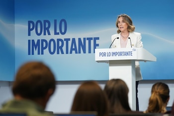La vicesecretaria de Regeneración Institucional del PP, Cuca Gamarra. (PP/Diego Crespo)