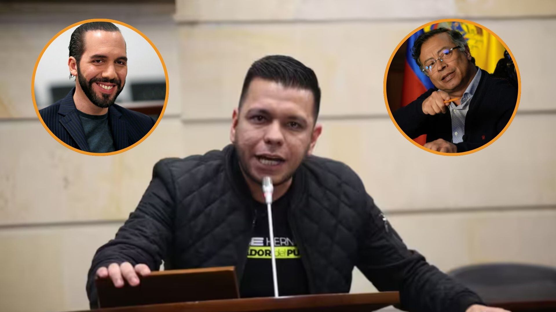 Jota Pe Hernández acusó a Gustavo Petro de permitir privilegios a reclusos y respaldó el modelo de Nayib Bukele - crédito Senado de la República - Reuters - Andrea Puentes/Presidencia