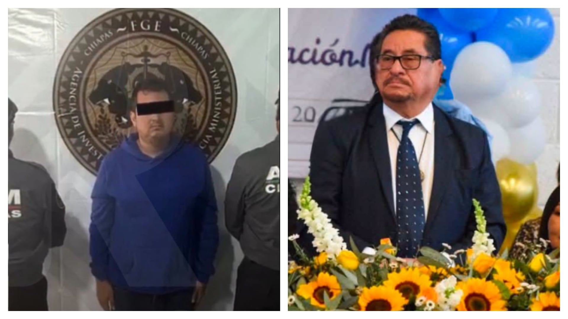 Mario Nabbilas fue exdirigente del PRI en Chiapas y director de una secundaria, fue asesinado y su hijo detenido para ser investigado Foto: Fiscalía y Facebook