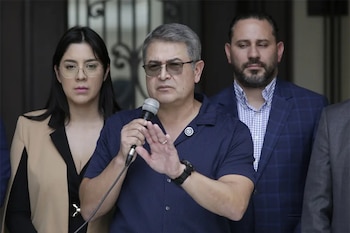 El expresidente negó haber intimidado a representantes de la Procuraduría General de la República. (FOTO: Proceso HN)