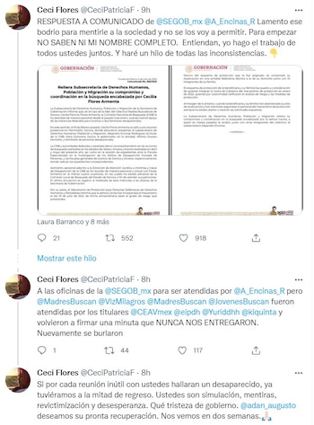Ceci Flores, Madres Buscadoras, Segob, 2022