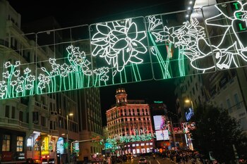 Luces navideñas colocadas en 2023