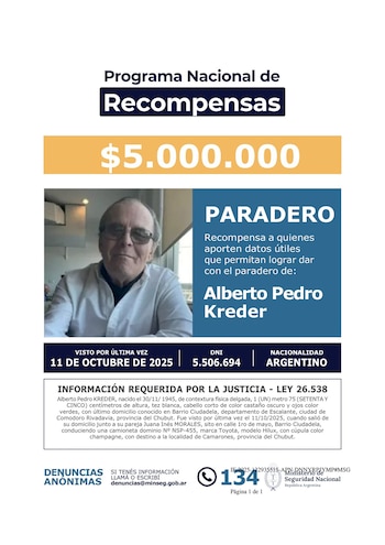 Jubilados desaparecidos en Chubut: la última novedad que revoluciona a las familias - Image 1