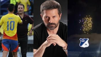 Julio Herrera dijo que le reclamó a Néstor Lorenzo por James Rodríguez y contó que el show de drones de Millonarios “parece ser que lo hackearon”