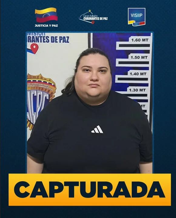 María Rosa González Rincón, tras ser detenida en Venezuela