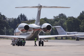 El avión privado sufrió una