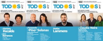 Boleta del Frente de Todos en la Ciudad de Buenos Aires