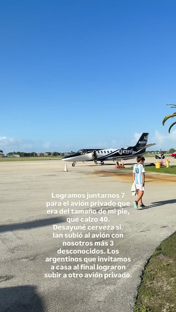 El pequeño jet privado que los llevó hasta Nueva Jersey fue la única opción disponible para llegar a tiempo al partido