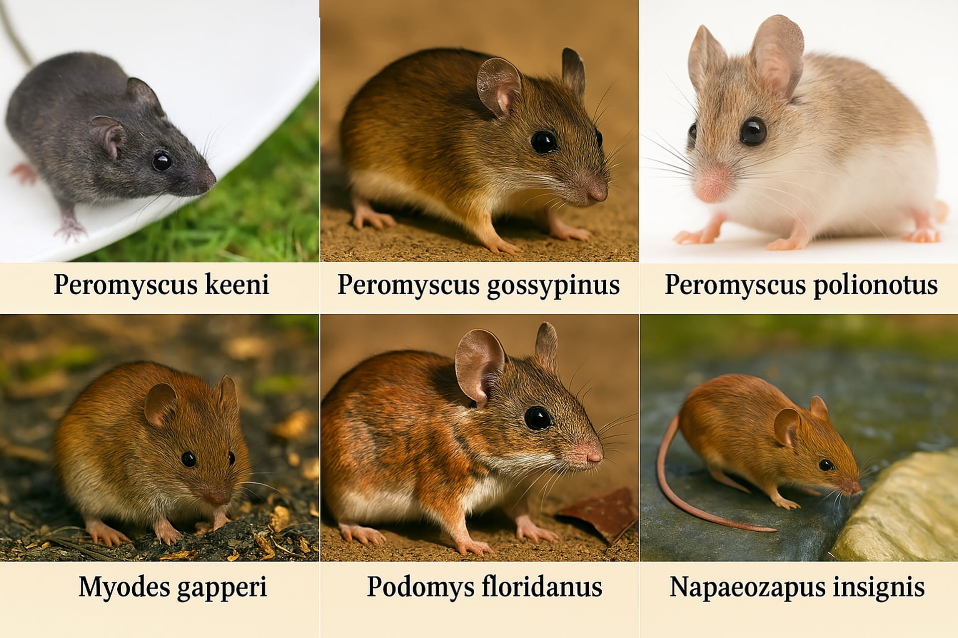 Especies de roedores que transmiten el hantavirus: Peromyscus keeni, Peromyscus gossypinus, Peromyscus polionotus, Myodes gapperi, Podomys floridanus, Napaeozapus insignis, Roedores, Hantavirus, Fauna silvestre, Hábitat natural - (Imagen Ilustrativa Infobae)