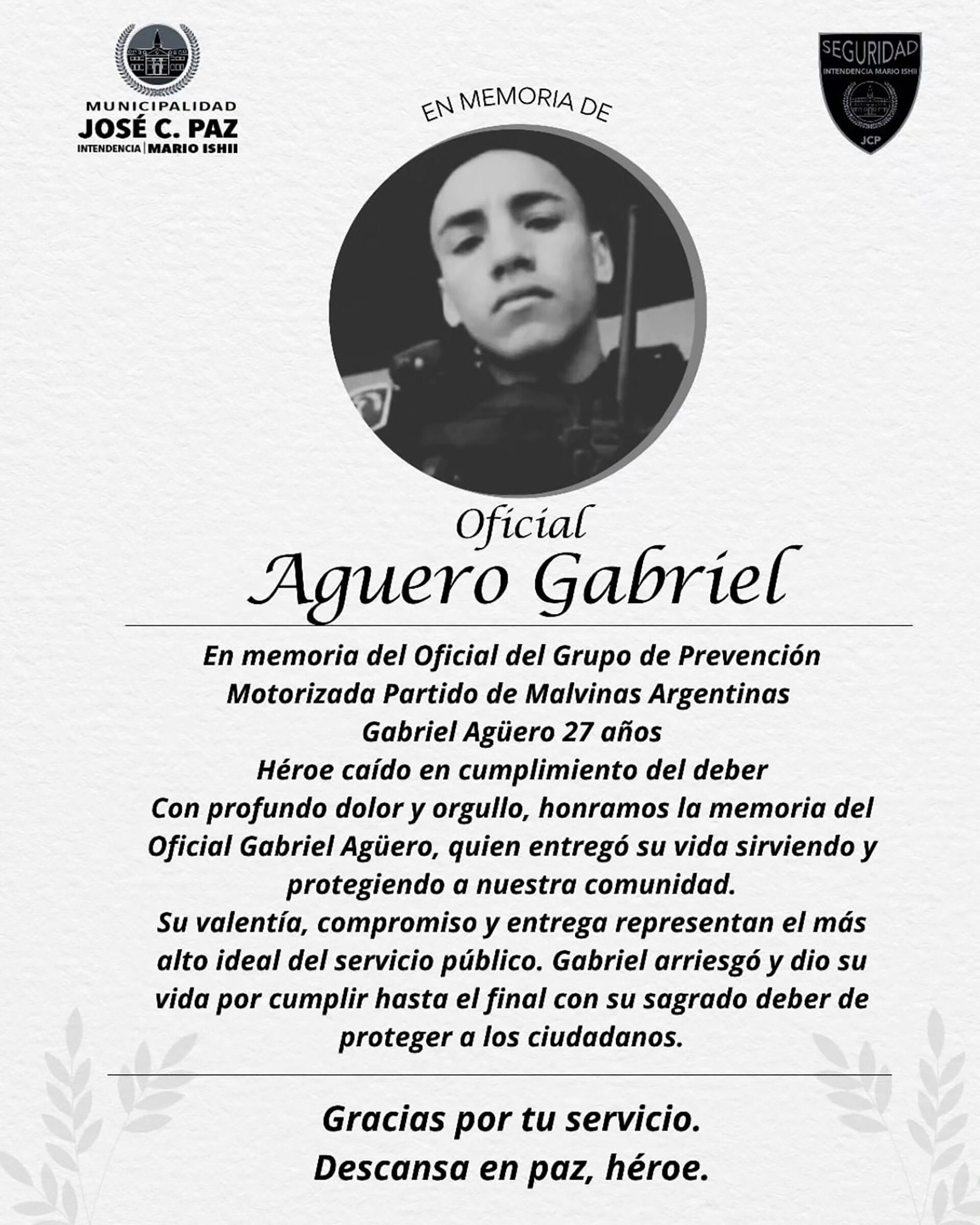 El comunicado del municipio de José C. Paz