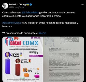 Santiago Taboada presentó una denuncia ante el IECM contra Martí Batres. | Captura de pantalla