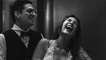 Verónica Linares y Alfredo Rivero se casaron por religioso en una iglesia de La Molina, el pasado 28 de abril. Facebook/Veronica Linares.