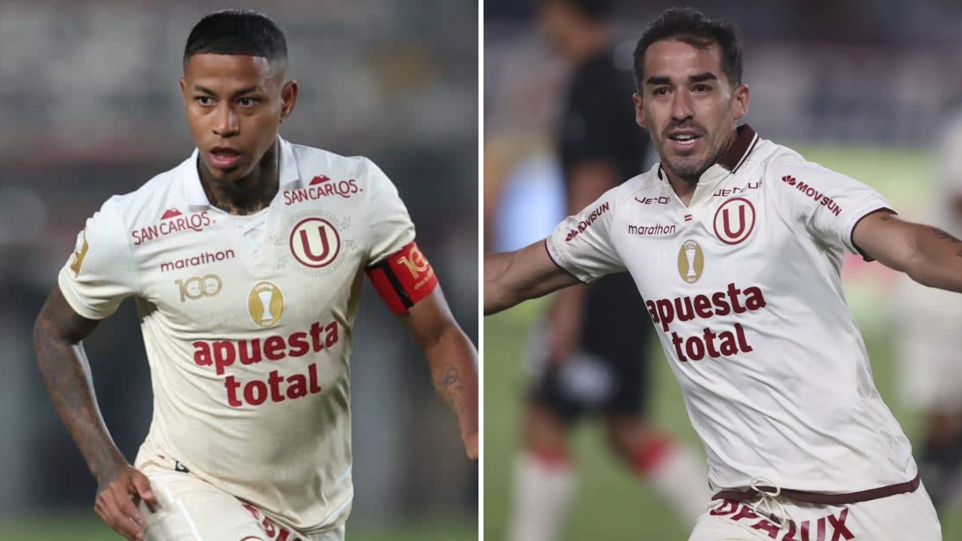 Andy Polo y Lisandro Alzugaray se cayeron de la convocatoria de Universitario ante Deportes Tolima por el debut en Copa Libertadores 2026. - Crédito: Andina