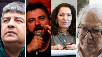 Pablo Moyano, Juan Grabois, Cristina