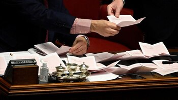 Ballot papers are counted after