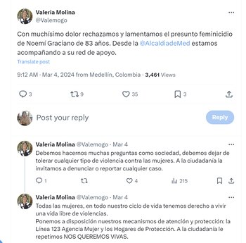 La secretaria de Mujeres de