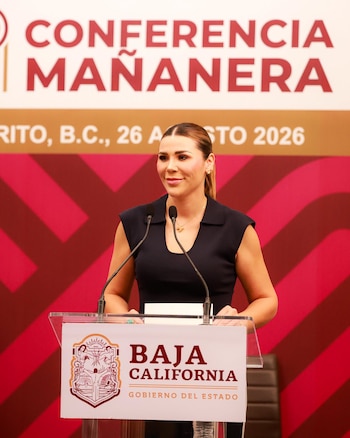 La gobernadora agradeció a las fuerzas federales por el apoyo brindado a la entidad. Crédito: Gobierno de Baja California