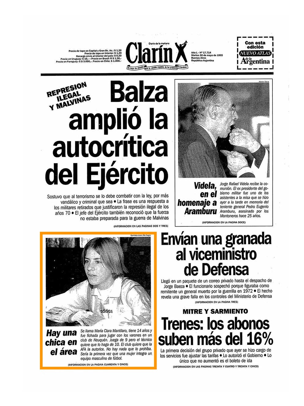 María Clara Mantilaro in her youth soccer days