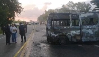 En uno de los vehículos