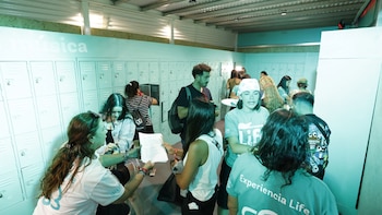 Los lockers permitieron guardar pertenencias