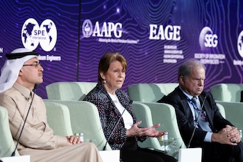 Riad, exponiendo en una reunión