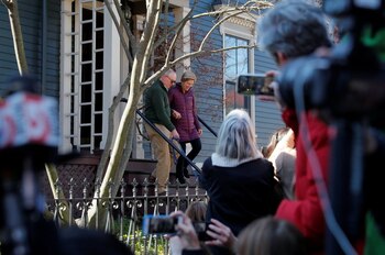 La candidata presidencial demócrata de