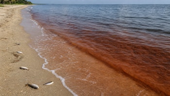 Un estado de EEUU detecta marea roja frente a una zona turística: hay peces muertos y reportes de irritación respiratoria