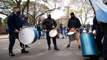 Protesta de la policía frente