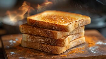 Pan dorado, tostadas matutinas, pan para meriendas, snack rápido, pan con mantequilla, pan casero, desayuno tradicional. - (Imagen Ilustrativa Infobae)