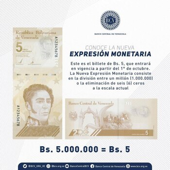 El nuevo billete de 5