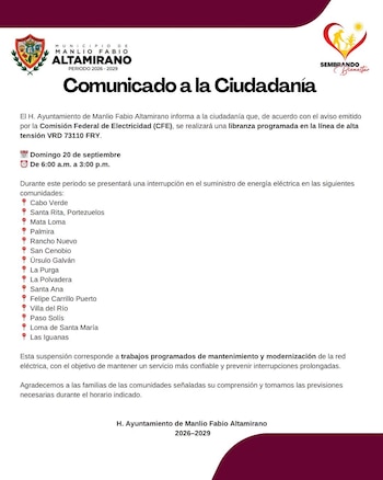 (H. Ayuntamiento de Manlio Fabio Altamirano 2026-2029 / Facebook)
