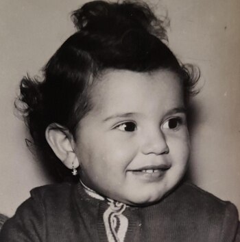 Cristina, cuando era una niña