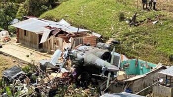 Cayó un helicóptero del Ejército