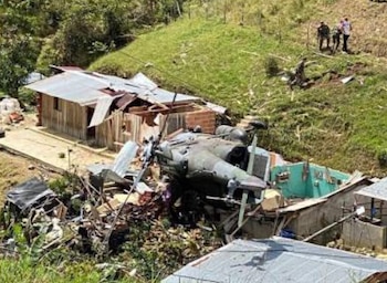 Un helicóptero del Ejército Nacional