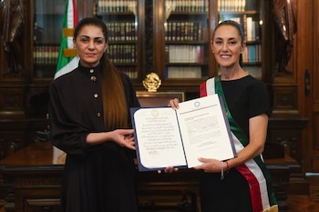 La presidenta Claudia Sheinbaum recibió