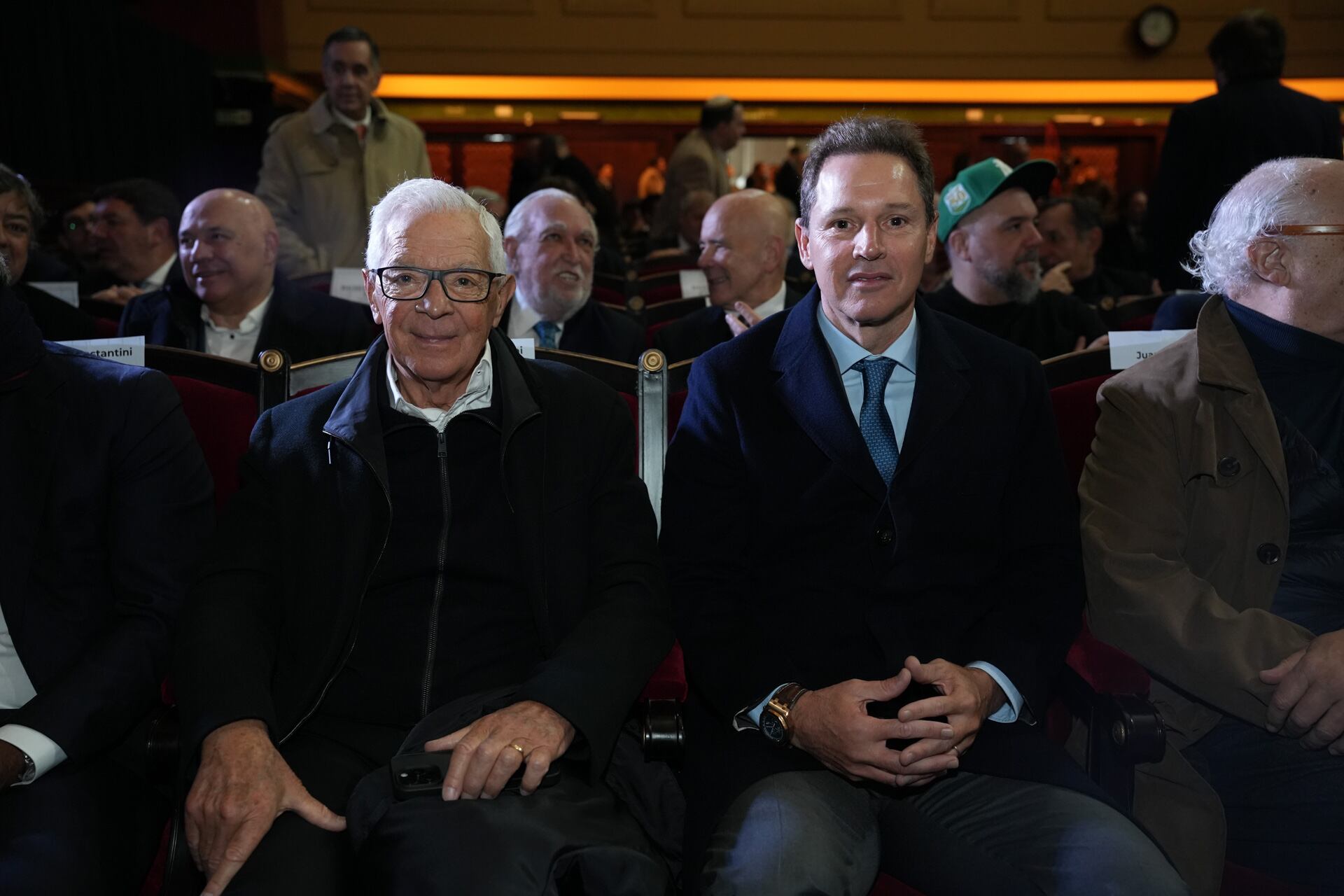 El presidente del Banco Macro, Jorge Brito y el fundador del Malba, Eduardo Constantini