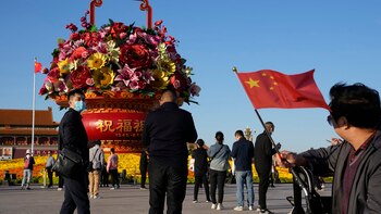 Los visitantes de la Plaza