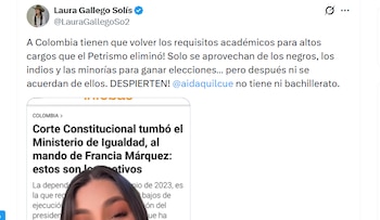 La excandidata indicó que Aída