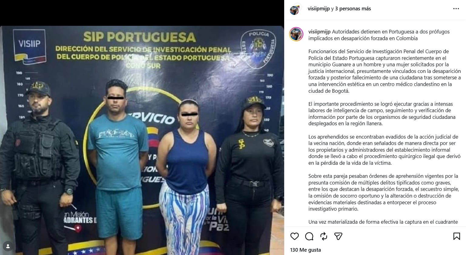 Una medida de aseguramiento en cárcel de Cúcuta mantiene a los primeros acusados privados de libertad, en tanto se discute la validez de la captura y se determinan los siguientes pasos judiciales - créditos @minjusticia_ve/IG | @visiipmijp/IG