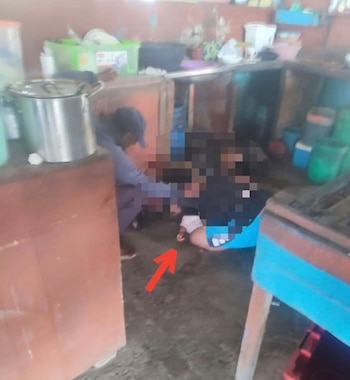 La bebé que fue alcanzada