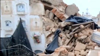 Histórico cementerio de Ica en alerta por derrumbe de nichos tras fuerte sismo de 6.1